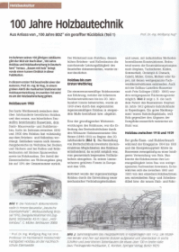 100 Jahre Holzbau